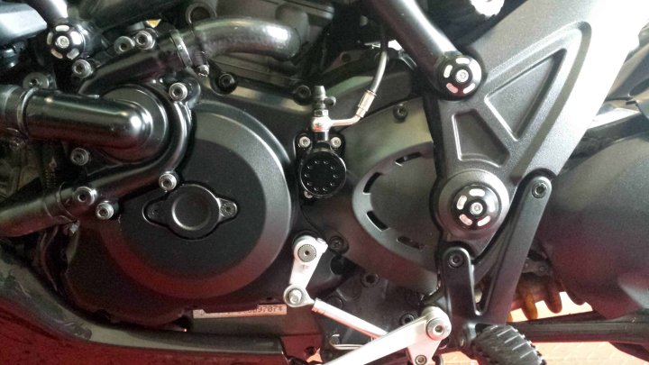 Vue sur une Ducati Diavel