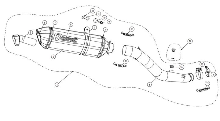 DEMI LIGNE AKRAPOVIC KAWASAKI ZX10R 2011-2015 (S-K10SO13-ZT)