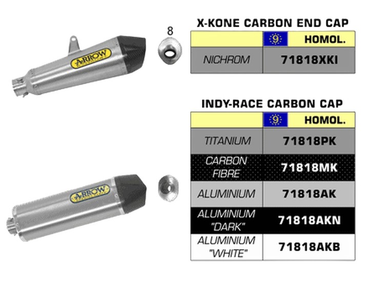 SILENCIEUX ARROW X-KONE NICHROM HONDA CBR 1000RR 2014-2016 71818XKI
