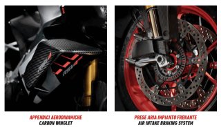 Pack Kit Aerodynamic avec Ailerons et Prise d'air Carbone pour Aprilia RSV4