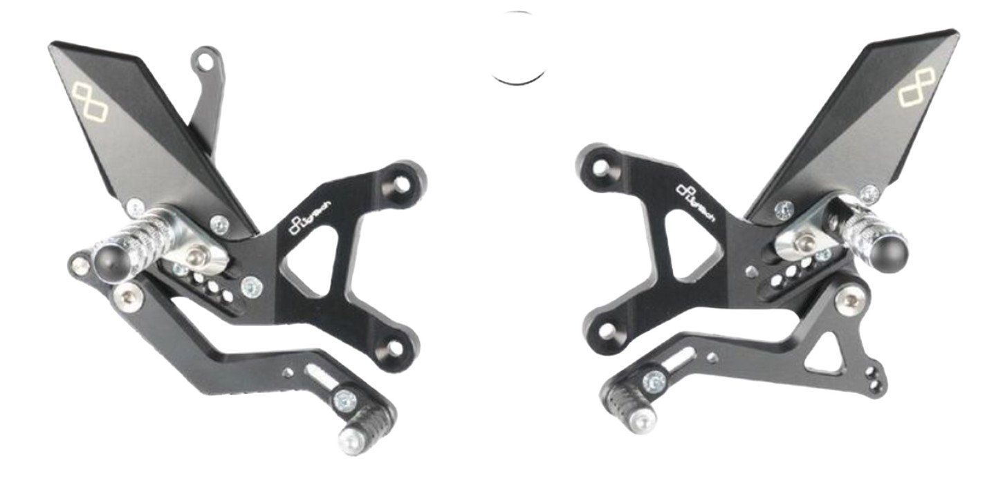 Commandes reculées inversées réglables LIGHTECH ZX6R 2005-2016 / ZX6R 636 2005-2026