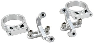 SUPPORT DE GARDE-BOUE MOBILE PANIGALE V4 2025-2026 (Fourches Showa)