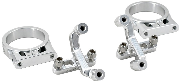 SUPPORT DE GARDE-BOUE MOBILE PANIGALE V4 2025-2026 (Fourches Showa)
