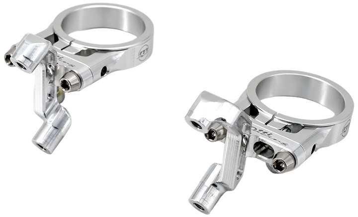 SUPPORT DE GARDE-BOUE MOBILE PANIGALE V4 2025-2026 (Fourches Showa)