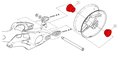 Kit d'entretoises  de roue arrière pour Panigale V4 2025-2026 (DCR02)
