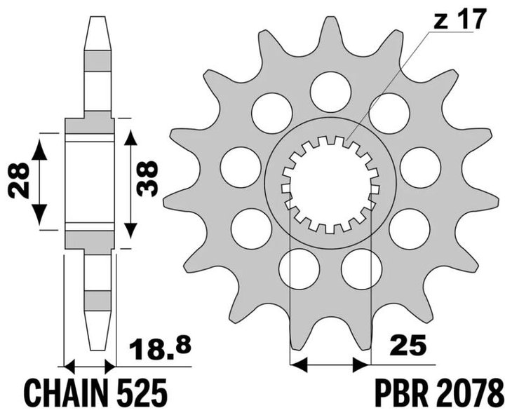 Pignon de sortie de boite pour VOGE 900 DSX 2024-2026