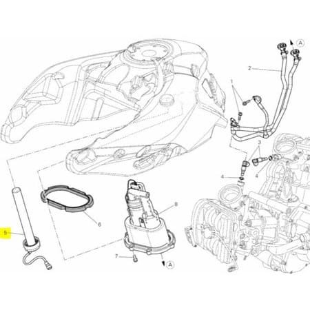JAUGE A ESSENCE D'ORIGINE DUCATI 59210212G POUR 950 / 1200 / 1260 MULTISTRADA