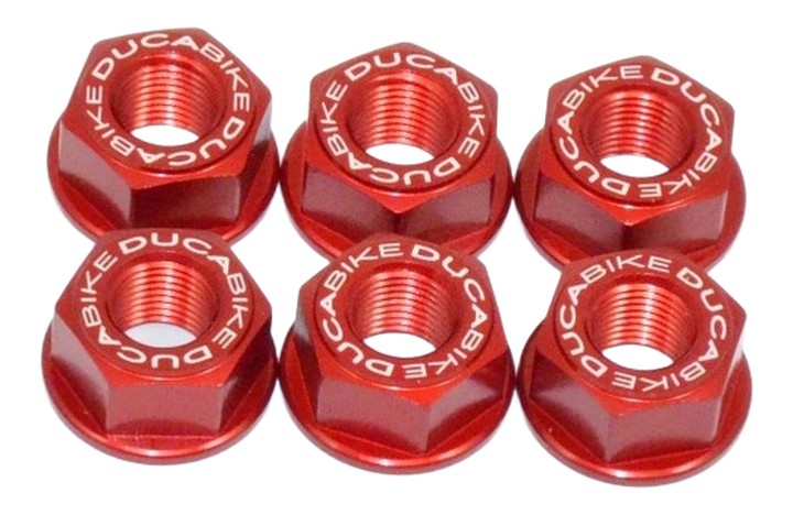 Ecrous de porte-couronne rouge