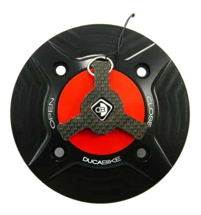 Bouchon noir-rouge avec clef carbone (en option)