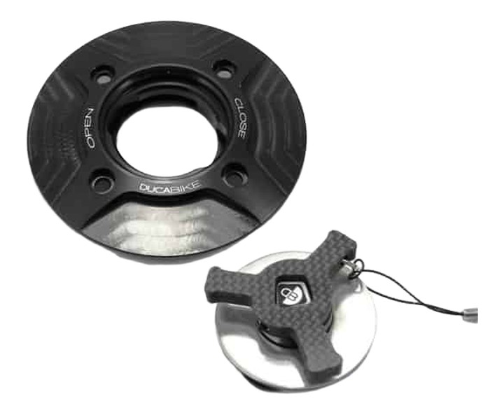 Bouchon noir-argent avec clef carbone (en option)