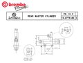 Maitre cylindre frein arrière Brembo PS13C (10477660)