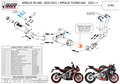 Ligne complète MIVV X-M1 titane/inox APRILIA RS / TUONO 660 (A.013.LC4T)