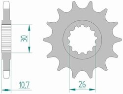 Pignon de sortie de boite YAMAHA MT-09 2017-2024