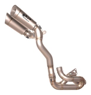 Demi ligne inox SPARK + double Silencieux GRID-O pour DUCATI PANIGALE V4 / S / R 2018-2022 (GDU8826T)