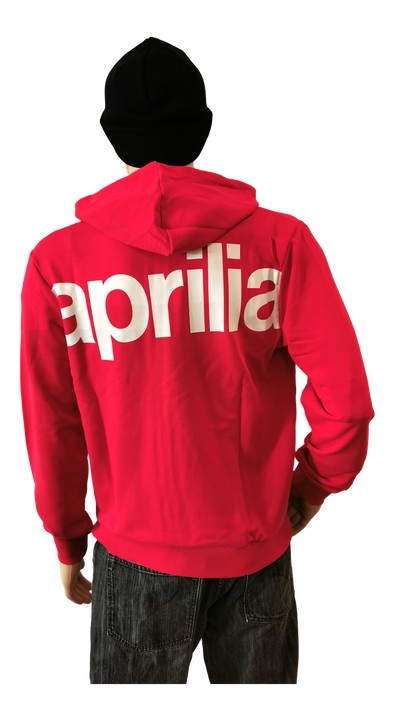 SWEAT ZIP CAPUCHE ROUGE APRILIA