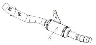 Tube intermédiaire Akrapovic L-A6R3 pour Aprilia RS660