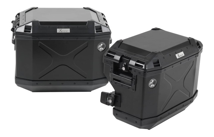 Kit supports + valises Xplorer Noir HEPCO&BECKER pour TUAREG 2021-2022