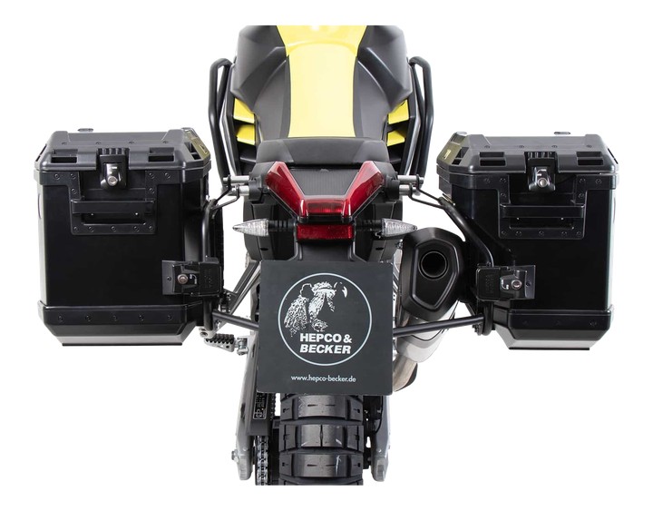 Kit supports + valises Xplorer Noir HEPCO&BECKER pour TUAREG 2021-2022