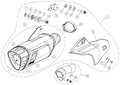 FLASQUE DE PROTECTION CARBONE AKRAPOVIC (P-HSY10SO5)