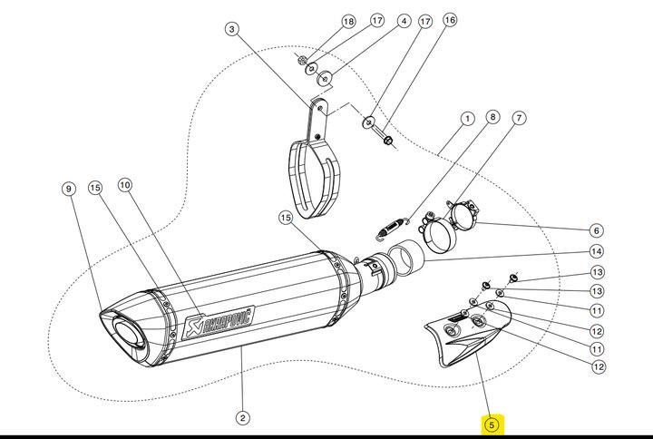 FLASQUE DE PROTECTION CARBONE AKRAPOVIC (P-HSS10SO1)