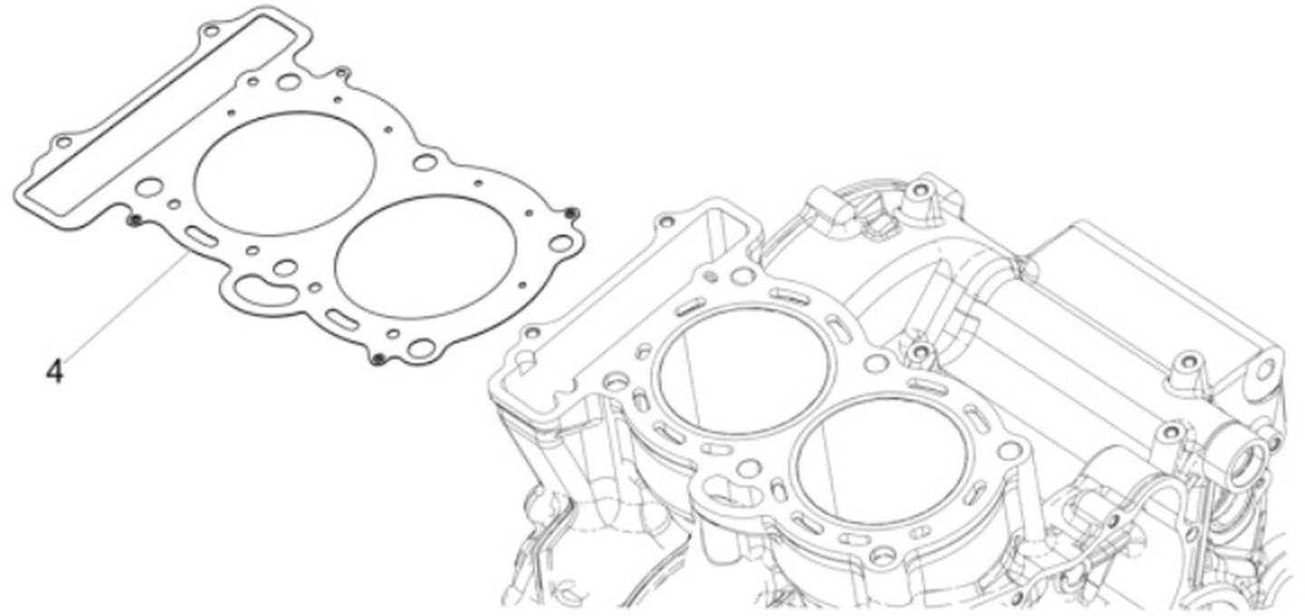 Joint de culasse APRILIA RS 660 / TUONO 660 / TUAREG 660 (1A011923)