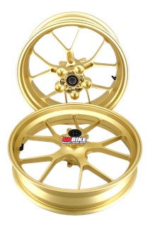 PAIRE DE ROUES ALU FORGEES DOREES APRILIA RSV4 FACTORY 2021-2025