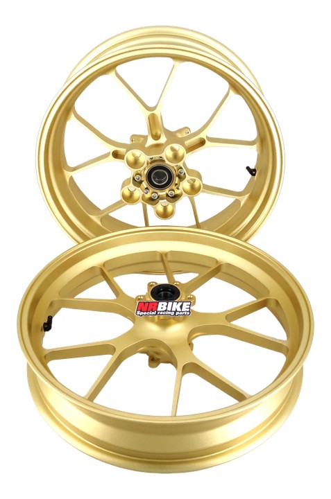 PAIRE DE ROUES ALU FORGEES DOREES APRILIA RSV4 FACTORY 2021-2025