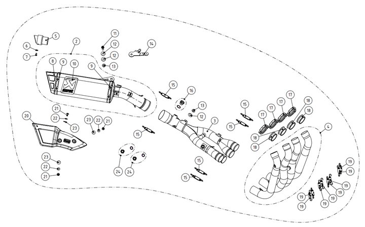 FLASQUE DE PROTECTION CARBONE AKRAPOVIC (P-HSY10E3)