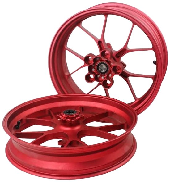 Roue avant alu forgée rouge Aprilia RSV4 2015-2024 (2B011682)