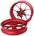 Roue arrière alu forgée rouge Aprilia RSV4 2015-2022