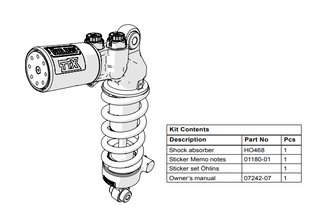 AMORTISSEUR ARRIÈRE OHLINS TTX-GP CBR 1000 RR 17-19 (HO468)