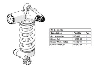AMORTISSEUR ARRIÈRE OHLINS TTX-GP CBR 1000 RR-R 20-23 (HO568)