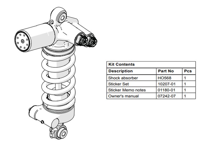 AMORTISSEUR ARRIÈRE OHLINS TTX-GP CBR 1000 RR-R 20-23 (HO568)