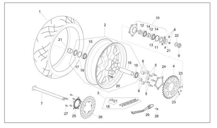 Porte couronne Aprilia RSV4 09-23 (AP81257305)