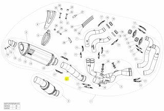 Raccord Akrapovic titane RSV4 2021+ (L-A10E12)