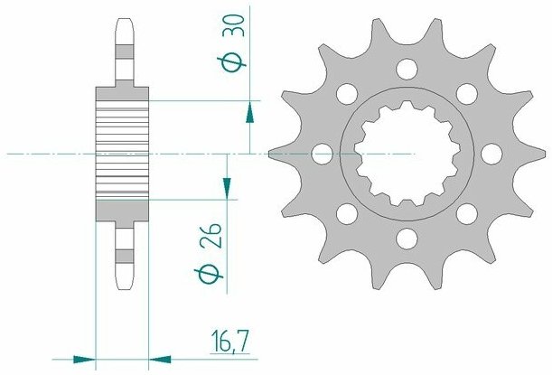 Pignon de sortie de boite allégé 520 HONDA CBR1000RR-R 2020-2024