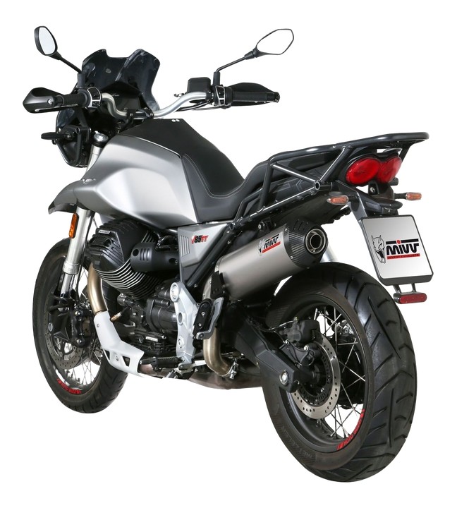 SILENCIEUX MIVV SPORT OVALE EN TITANE MOTO GUZZI V85 TT 2019-2024 (M.013.LNC)