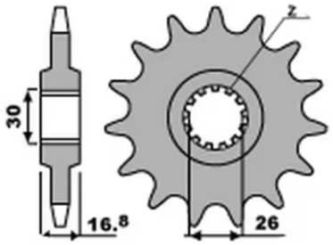 Pignon de sortie de boite 525 HONDA CBR1000RR-R 2020-2024