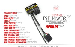 Contrôleur de moteur de valve d'échappement HEALTECH Aprilia RSV4 2017-2026, Tuono V4 2017-2026  (ESE-SW-A03)