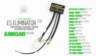 Eliminateur contrôleur de moteur de valve d'échappement HEALTECH pour Kawasaki  (ESE-SW-K01)