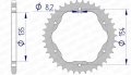 Couronne AFAM acier 520 pour Ducati 1199 / 1299 / V4 (50804K)