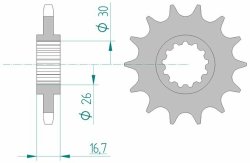 Pignon de sortie de boite AFAM HONDA CBR600RR 2004-2025