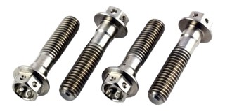 Kit de 4 vis d'embase de fourche prépercé en inox Aprilia RSV4