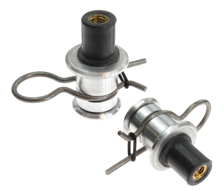 Paire de supports de flancs de carénage aluminium pour fixation rapide