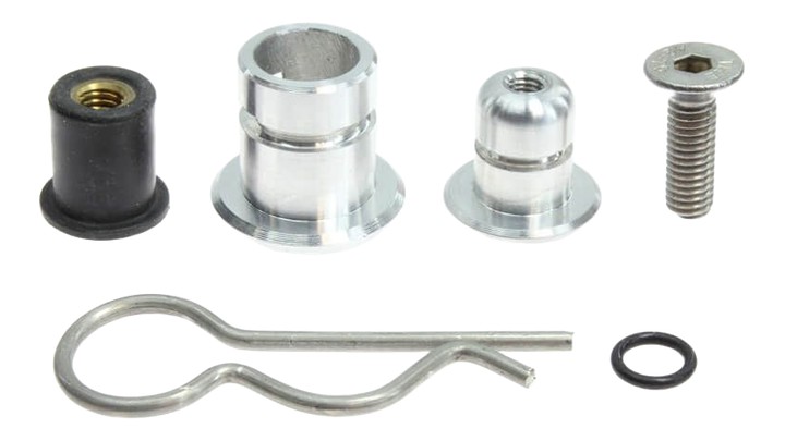 Paire de supports de flancs de carénage aluminium pour fixation rapide