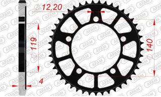 Couronne AFAM acier 525 BMW s1000rr et m1000rr