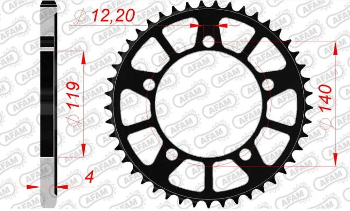 Couronne AFAM acier 525 BMW s1000rr et m1000rr