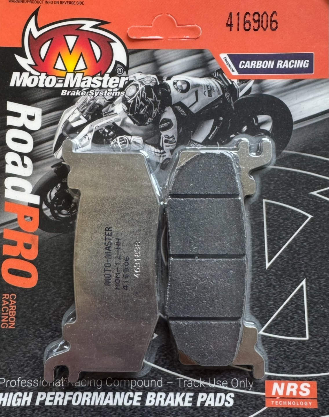 Plaquettes de frein avant RoadPRO Carbone Racing MOTO MASTER pour etrier Brembo Hypure