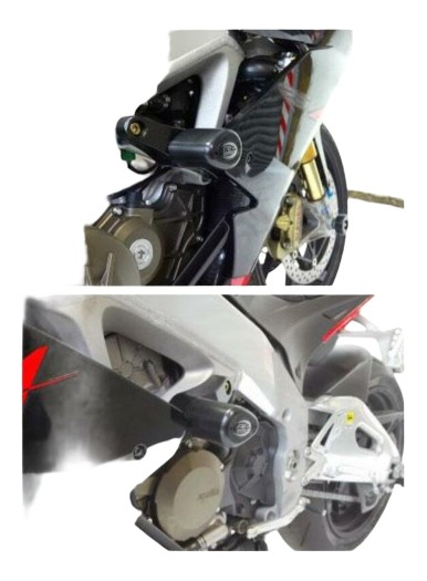 Kit tampons de protection AERO R&G Racing RSV4 2009-2020, TUONO V4 2011-2026 (CP0257BL)