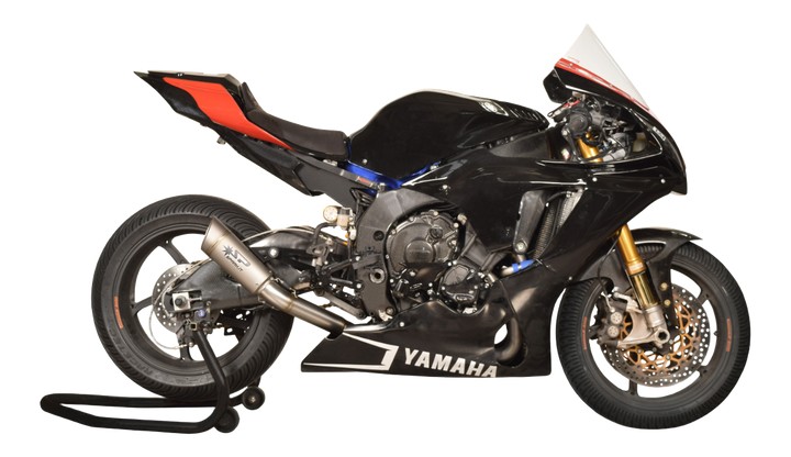 Demi-ligne spark Ø60 mm collecteur titane + silencieux titane Grid-O pour Yamaha R1 2015-2024 (GYA8858T)